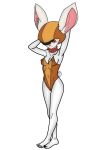  anthro clothing dragon_ball dragon_ball_super dullehan female hat headgear headwear hi_res lagomorph leotard leporid mammal nipples rabbit red_eyes scarf solo sorrel 