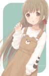  kazane_mari overalls sweater the_idolm@ster the_idolm@ster_cinderella_girls yorita_yoshino 