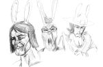  absurd_res anthro average_enjoyer average_fan chad elinor_rabbit elinor_wonders_why general_proton gigachad group hi_res human humanoid humor king lagomorph leporid mammal manly meme monochrome pbs pbs_kids_(copyright) rabbit ranger_rabbit royalty simple_background sketch tomboy 