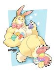  &lt;3 2021 anthro biceps blep bodily_fluids bow_tie butt chest_tuft claws dripping easter easter_bunny easter_egg egg feet finger_claws fluffy fluffy_tail fur hi_res holding_object holidays lagomorph leporid looking_at_viewer male mammal mostly_nude muscular muscular_anthro muscular_male neck_tuft pawpads pecs rabbit red_eyes saliva saliva_drip saliva_on_tongue saliva_string schwarzfox simple_background solo tan_body tan_fur toe_claws tongue tongue_out triceps tuft 