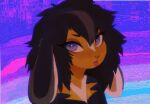  abstract_background anthro blep female floppy_ears glitch hair lagomorph looking_at_viewer mammal portrait solo tongue tongue_out wasp_(waspsalad) waspsalad 