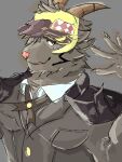  anthro black_body black_fur bovid butler caprine clothing coat fur goat hat headgear headwear horn male mammal mephistopheles_(tas) nimby solo suit tokyo_afterschool_summoners topwear video_games 