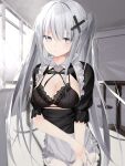  bra cleavage maid open_shirt zukan_(db_tyoutyo) 