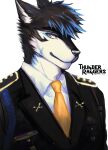  absurd_res alpha_channel anthro archermagnum canid canine canis clothing hi_res male mammal necktie police_officer solo thunderrangers uniform unknown_artist wolf 