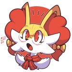  1:1 2021 accessory anthro better_version_at_source blush braixen cheek_tuft eyewear facial_tuft female fur glasses hair_accessory hair_bow hair_ribbon inner_ear_fluff mysticwaffle032 neck_tuft nintendo open_mouth orange_body orange_eyes orange_fur penny_(mysticwaffle032) pok&eacute;mon pok&eacute;mon_(species) ribbons signature simple_background solo tuft video_games white_background yellow_body yellow_fur 