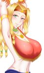  absurdres aztec breasts fate_(series) highres looking_at_viewer poncho quetzalcoatl_(fate) shinjicoca smile white_background 