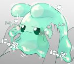  &lt;3 :3 ambiguous_gender blush duo feral genitals goo_creature green_body hand_holding hi_res male male/ambiguous male_on_feral narrowed_eyes penetration penis poi_(artist) sex simple_background slime translucent translucent_body 