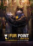  absurd_res anthro bar bartender black_body black_fur blonde_hair blue_eyes canid canine canis dragon fur furpoint furred_dragon hair hi_res hybrid male mammal necktie nviek5 solo vortiganshine white_body wolf yellow_eyes 