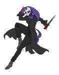  action_pose anthro atlus cosplay equid equine female friendship_is_magic horn knife mammal mask megami_tensei megami_tensei_persona my_little_pony pia-sama pose rarity_(mlp) ren_amamiya simple_background solo unicorn video_games 