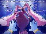  anthro breasts dialogue digital_media_(artwork) english_text female forest genitals hair hi_res iamaneagle_(artist) lagomorph lopunny mammal mommy_kink nintendo nipples nude plant pok&eacute;mon pok&eacute;mon_(species) pov_hands pussy shinx solo_focus text tree video_games 