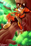  anthro badger big_breasts breasts clothed clothing edit excessive_pubic_hair exhibitionism female genitals hairy hairy_legs hairy_pussy hi_res lying mammal mustelid musteline partially_clothed protagon pubes pussy solo sonic_boom sonic_the_hedgehog_(series) sticks_the_jungle_badger thick_thighs 