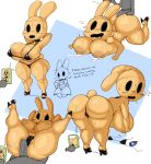  animal_crossing anthro ass_up bent_over big_breasts big_butt bikini bikini_thong bodily_fluids breasts bulge butt cellphone clothed clothing coco_(animal_crossing) dialogue female genital_outline hi_res high_heels lactating lagomorph legs_up leporid male male/female mammal nintendo nipples penis_outline phone purple_yoshi_draws rabbit spread_legs spreading sweat swimwear thick_thighs topless video_games 