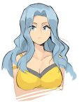  1girl breasts cleavage closed_mouth collarbone commentary_request elite_four eyelashes grey_eyes grey_hair highres karen_(pokemon) kiwi_of_ruin long_hair pokemon pokemon_(game) pokemon_hgss sideways_glance simple_background sketch solo upper_body white_background 