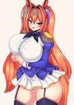  animal_humanoid big_breasts breasts canid canid_humanoid canine canine_humanoid female garter_straps hair hi_res huge_breasts humanoid mammal mammal_humanoid orange_hair red_eyes simple_background solo tailzkim thick_thighs white_background wide_hips 