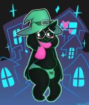  &lt;3 absurd_res anthro black_body black_fur blush bovid bulge caprine clothing deltarune eyewear fur genital_outline glasses goat hat headgear headwear hi_res leo_llama looking_away male mammal panties penis_outline ralsei scarf slightly_chubby solo standing underwear video_games 