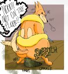  anus disobedient fart feces floatzel hi_res male nintendo offscreen_character onomatopoeia oversheep pok&eacute;mon pok&eacute;mon_(species) pooping_on_floor scat solo sound_effects straining text video_games 