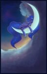  absurd_res ardail blue_hair cloud crescent_moon equid equine ethereal_hair ethereal_mane ethereal_tail female friendship_is_magic hair hasbro hi_res horn mammal moon my_little_pony night princess_luna_(mlp) pseudo_hair pseudo_mane sleeping solo sparkles star unguligrade_legs winged_unicorn wings 