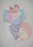  anthro clothing domestic_cat felid feline felis footwear hi_res male mammal oversized_hoodie pajamas pillow skidoo sleeping socks solo 