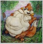  anthro buizel colored detailed_background fur male morbidly_obese morbidly_obese_anthro morbidly_obese_male nintendo obese obese_anthro obese_male orange_body orange_fur overweight overweight_anthro overweight_male pok&eacute;mon pok&eacute;mon_(species) solo sssilver tan_body tan_fur video_games 