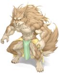 2020 abs anthro biceps bottomwear canid canine canis captainjohkid clothing fur hair hi_res male mammal muscular muscular_anthro muscular_male pecs simple_background solo were werecanid werecanine werewolf 