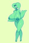  big_breasts breasts conditional_dnp elemental_creature elemental_humanoid eyeshadow female flora_fauna green_body green_skin hair hair_over_eye hi_res huge_breasts humanoid inkplasm makeup one_eye_obstructed plant plant_humanoid solo 