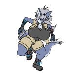  1:1 2d_animation :3 alpha_channel animated anthro big_breasts bludragoon boots breasts capcom cleavage clothed clothing dancing devil_may_cry dragon female flayra footwear fur furred_dragon gloves handwear huge_breasts humor hyper inner_ear_fluff meme pull_my_devil_trigger short_playtime simple_background solo thick_thighs transparent_background tuft video_games 