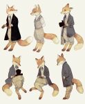  absurd_res anthro canid canine classy clothing cravat eyes_closed fox fur hat headgear headwear hi_res male mammal orange_body orange_fur pantaloons paws red_fox rt0no solo suit suit_jacket top_hat topwear vest 