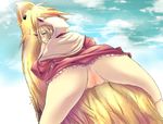  animal_ears animal_hood ass blonde_hair cat_hood censored chocobo final_fantasy final_fantasy_v flieger hood krile_mayer_baldesion mosaic_censoring no_panties pussy skirt skirt_lift solo spread_legs upskirt white_mage 