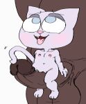  2021 ahegao anthro baby bestiality big_eyes big_penis blush breasts domestic_cat duo duo_focus eyeshadow fan_character fangs felid feline felis female feral flat_chested genitals group huge_penis human humanoid_genitalia humanoid_penis looking_pleasured makeup male mammal maya_(shirtbusters) open_mouth penis pink_nose pussy sex shirtbusters simple_background sitting_on_penis size_difference small_breasts tagme toddler tongue tongue_out white_background young 