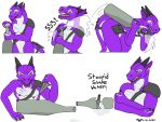  anthro comic hi_res kobold male sekis solo stickers weapon wolfywetfurr_(artist) 