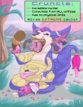  abdominal_bulge absurd_res alien alien_planet black_eyes blue_body blue_fur bodily_fluids bulge cruncle drooling ear_vore forehead_gem full_moon fur half-closed_eyes hand_vore hi_res jewelry moon narrowed_eyes oral oral_vore ore paw_vore pawpads paws pink_paw pink_pawpads roco saliva scales tail_bulge tail_fetish tail_jewelry tail_play tail_ring tail_vore tan_body tan_fur tan_scales tongue vore why 