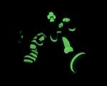  2020 animal_genitalia animal_penis black_and_green black_background canid canine canine_penis dark digital_media_(artwork) erection feral fox genitals glowing glowing_eyes glowing_genitalia glowing_nose glowing_pawpads glowing_penis green_markings green_nose green_pawpads green_penis heliofox knot looking_at_viewer lying male mammal markings monochrome on_back pawpads paws penis presenting presenting_penis quadruped simple_background solo trigaroo 