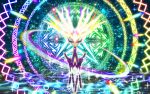 absurdres colorful commentary commentary_request gen_6_pokemon glowing glowing_eyes highres huge_filesize legendary_pokemon looking_at_viewer multicolored multicolored_background no_humans pokemon pokemon_(creature) sparkle sparkle_background sparkling_eyes tagme xerneas yama_neko_3 
