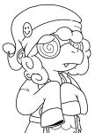  anthro clothed clothing eyewear fan_character fangs female glasses hair hat headgear headwear koopa long_sleeves madeleine_(paper_mario) magikoopa mario_bros nintendo paper_mario rolf_(artist) scalie simple_background smiley_face solo video_games white_background 