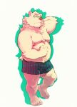  2021 absurd_res anthro belly bulge clothing eyewear glasses heylaw21 hi_res humanoid_hands kemono leib_(tas) male mammal moobs nipples overweight overweight_male polar_bear solo tokyo_afterschool_summoners underwear ursid ursine video_games 