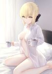  bottomless fate/grand_order no_bra open_shirt saber saber_alter tagme 