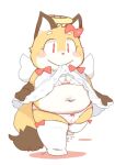  2016 anthro blush bra breasts brown_body brown_fur canid canine clothed clothing clothing_in_mouth clothing_lift dress female footwear fox fur halo kemono legwear mammal overweight overweight_anthro overweight_female panties rantan_chan red_eyes ribbons shirt shirt_lift small_breasts smile socks solo tenshi_chan thigh_highs thigh_socks topwear underwear white_body white_fur wings 