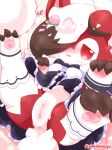  anus blush claws female fur genitals hi_res lycanroc midnight_lycanroc nakimayo nintendo one_eye_closed open_mouth pok&eacute;mon pok&eacute;mon_(species) pussy red_body red_eyes red_fur solo video_games white_body white_fur 