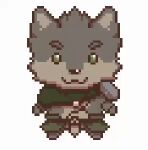  amulet animated anthro armor barefoot brown_body brown_fur canid canine canis cape chibi clothing digital_media_(artwork) far_beyond_the_world_(series) feet fur green_eyes low_res male mammal multicolored_body multicolored_fur nicecola pixel_(artwork) pixel_animation ranok_(far_beyond_the_world) short_playtime shoulder_guard solo two_tone_body two_tone_fur video_games visual_novel walking wolf 