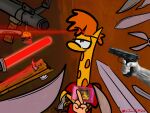  anthro clothing combat_knife flynn_rider fur giraffe giraffid gun hair handgun hi_res human juan_jo juan_m_(juan_jo) knife konami laser_sword male mammal melee_weapon meme orange_hair ranged_weapon red_clothing red_shirt red_topwear rifle scissors serious shirt sniper_rifle solo sword tangled_(disney) team_fortress_2 topwear valve video_games weapon wood yellow_body yellow_fur yu-gi-oh 