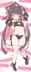  :d animal_ear_fluff animal_ear_legwear animal_ears bare_shoulders black_bra black_footwear black_gloves black_hair black_panties blade_(galaxist) bra breasts cat_cutout cat_ear_legwear cat_ear_panties cat_ears cat_girl cat_lingerie cat_tail cleavage_cutout clothing_cutout commentary_request fang flower frilled_bra frills full_body fur-trimmed_gloves fur_trim gloves hair_flower hair_ornament hands_up long_hair looking_at_viewer meme_attire multicolored_hair navel nekoyama_nae open_mouth panties paw_gloves paw_shoes paws pink_hair red_flower romaji_text shoes side-tie_panties single_sock single_thighhigh small_breasts smile socks strap_slip striped striped_legwear tail thighhighs toranoana translation_request two-tone_hair two_side_up underwear underwear_only very_long_hair virtual_youtuber white_legwear 