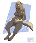  2021 4_toes 5_fingers absurd_res anthro araivis-edelveys areola breasts canid canine canis digital_media_(artwork) digitigrade domestic_dog eyebrows eyelashes feet female fingers hair hi_res mammal nipples nude toes 