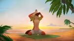  animal_genitalia animal_penis anthro beach bottomwear bulge canid canine canine_penis clothed clothing clothing_lift disney fox genitals kneeling letodoesart male mammal nick_wilde outside penis penis_through_leghole poking_out seaside shirt shirt_lift shorts solo topwear zootopia 