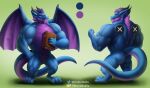  activision anthro biceps big_muscles book bookkeeper butt design_(disambiguation) dragon featureless_crotch grimoire hi_res inspired invalid_tag looking_back magic_user male muscular muscular_anthro muscular_male muscular_thighs purple_eyes smile solo spyro spyro_the_dragon triceps video_games wings 