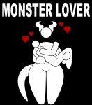  &lt;3 anthro black_and_white black_background curved_horn demon duo female hi_res horn human humanoid humor larger_female lifting lifting_person love male male/female mammal meme monochrome monster simple_background size_difference smaller_male unknown_artist 