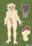  4_fingers 4_toes anthro balls bovid caprine clothing fedupfox feet fingers foot_focus fur genitals hi_res male mammal model_sheet multicolored_body nude penis penis_tip sheep soles solo toes two_tone_body wool_(fur) 