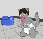  2021 anthro bathroom blue_eyes bottomwear brown_body brown_fur building bursting caught caught_off_guard clean_diaper clothing crouching cute_expression cute_eyes cute_face cute_fangs desperation diaper diaper_fetish diaper_fur diaperfurry embarrasing embarrassed english_text exposed_diaper feet felid feline fluffy fluffy_tail fur gesture grey_body grey_fur hi_res hindpaw house humiliating humiliation impending_feces laying_on_ground male mammal nervous padding paws potty potty_training public_restroom ritzcat scared sitting sitting_position so_close_yet_so_far solo sound_effects story story_in_description struggling surprise surprised_expression surprised_eyes surprised_face surprised_look teeth text toilet touching_diaper worried worried_expression worried_face worried_look 
