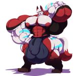  2020 anthro balls big_balls big_bulge big_muscles big_pecs big_penis bobert bulge canid canine clothed clothing daky_dakara erection fangs fennec flexing fox fur genitals grin hi_res huge_balls huge_bulge huge_muscles huge_pecs huge_penis humanoid_genitalia humanoid_penis hyper hyper_balls hyper_bulge hyper_genitalia hyper_muscles hyper_penis looking_at_viewer male mammal multicolored_body multicolored_fur muscular muscular_anthro muscular_male nipples pecs penis plantigrade red_nipples red_penis simple_background smile solo standing underwear underwear_only white_background white_balls 