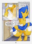  absurd_res alystaircat anthro canid canine comic comic_page drying flaccid fox fur genitals hi_res male mammal miles_prower nude penis shower solo sonic_the_hedgehog_(series) towel young 