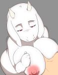  anthro bovid breasts caprine duo erosky faceless_character faceless_male female first_person_view fur genitals goat hi_res horn human human_on_anthro interspecies male male/female male_pov mammal nipples penis red_eyes sex simple_background titfuck toriel undertale video_games white_body white_fur 